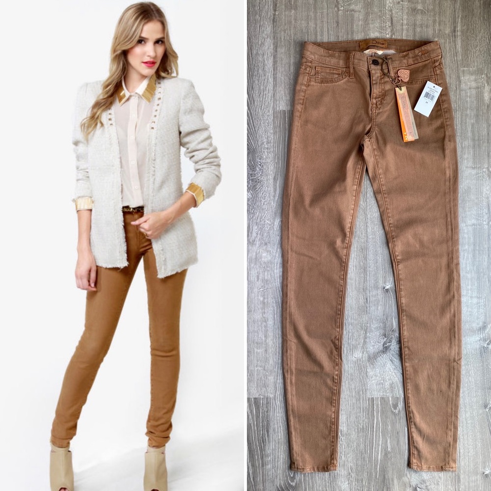 NWT Dittos Jessica Mid-Rise Nutmeg Brown Jeggings